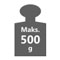 Največja dovoljena masa je 500 g