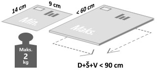 Dovoljena dimenzija in masa tiskovine